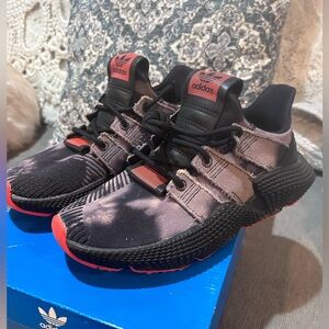 Adidas Black and Red Sneakers